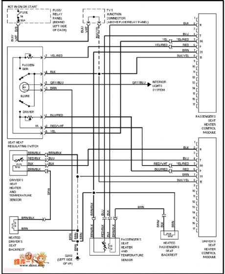 The Volkswagon chair heating circuit