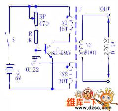 The self-made temporary 220V inverting power supply circuit