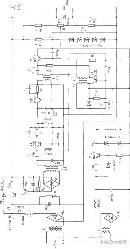 70V Regulated Power Supply Based Circuit