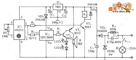 The audio control circuit of HN911