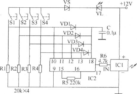 wireless remote control switch circuit(two)