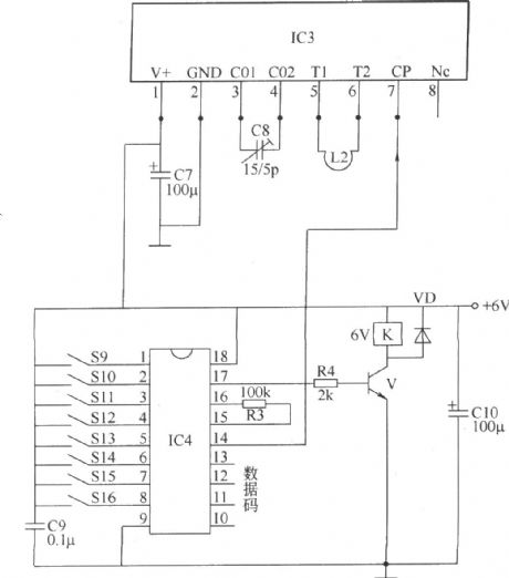 wireless remote control switch circuit(six)