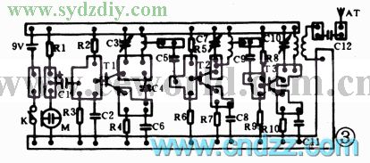 The fabrication circuit of 3-pipe modulation wireless microphones