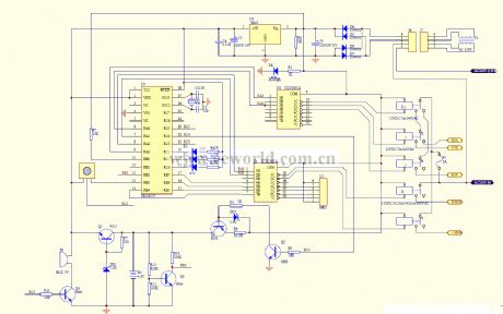 The circuit of the oxygen inhaler