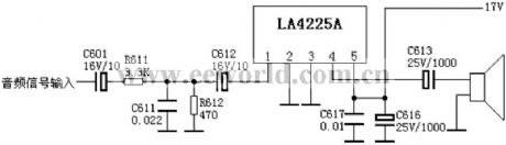 The sound circuit:LA4225A