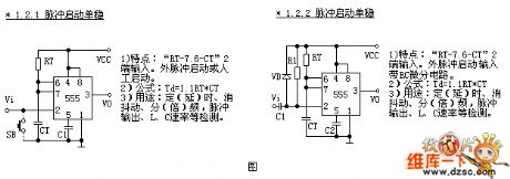 Pulse start single stable circuit