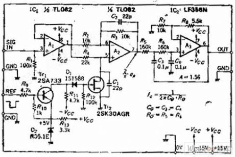 Same Frequency Detection Circuit of Low Frequency and Small Drift Polarity Converting Type