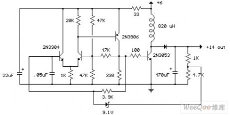 6V to 14V Booster Power Circuit of Discrete Device