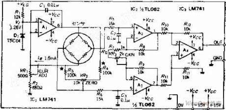 Electric Bridge Transducer Driver or Amplification Circuit of Constant Current Drive
