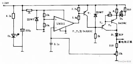 Cadmium Nickel Battery Charging Circuit of Automatic Control and Constant Current Charging