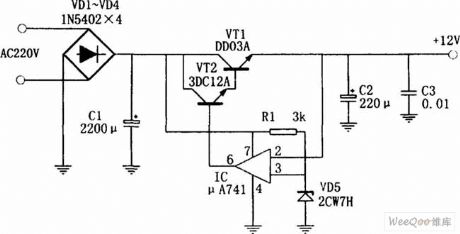 Switch Power Supply Circuit of Operational Amplifier A741