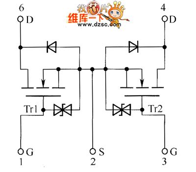 Field-effect transistor UM5K1N internal circuit