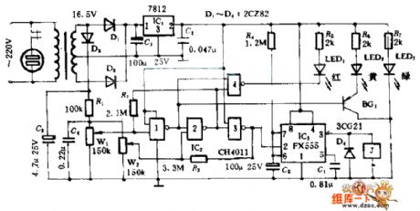 Electricity off and under-voltage automatical indicator protection circuit