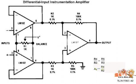 differential-input instrumentation amplifier