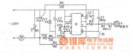 The electric adjuster circuit of touch fans
