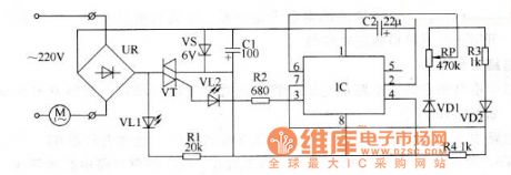 The electric speed regulator circuit of ceiling fans