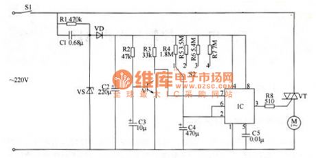 The electric timer circuit of ceiling fans