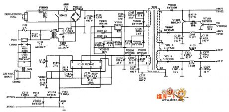 ENVISION EC-1439 type display power supply circuit