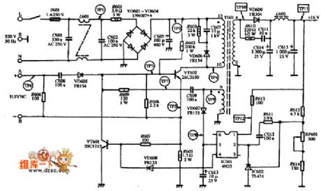 GREAT WALL GW-100100C type display power supply circuit