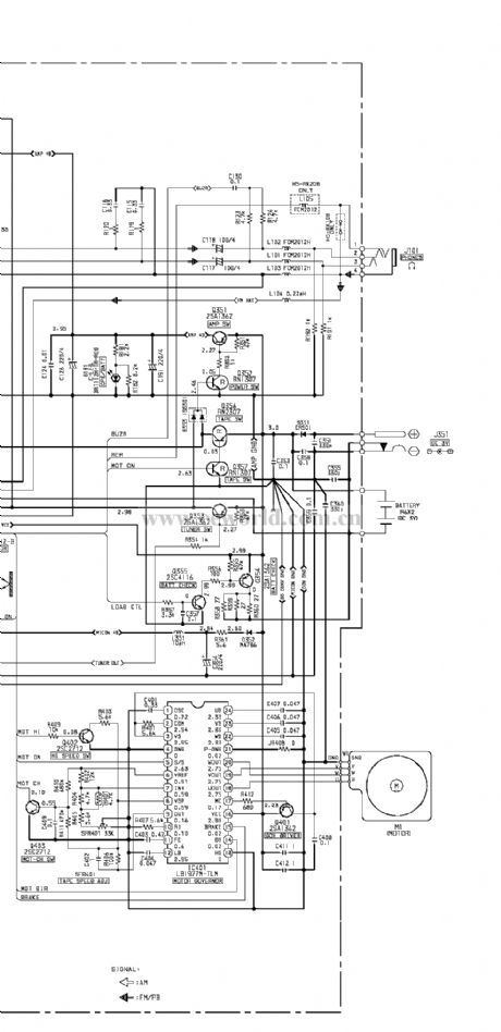 The Aiwa walkman hs-rx 108 circuit