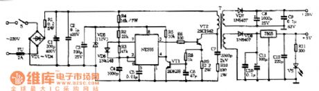 The DC low-voltage switch circuit designed with NE555
