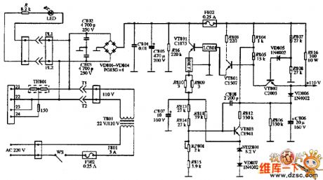 color display PGS HX-12 type power supply circuit