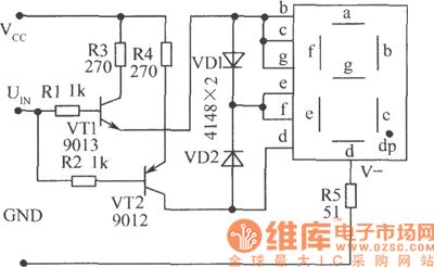 The tester circuit of transistor and common cathode digital pipe