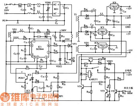 SG3844--the intelligent circuit of the switch power supply thick film