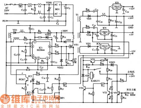 SG3844--the intelligent circuit of the switch power supply thick film