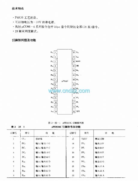 uPD550C (TV set) 4bit singlechip microprocessor circuit