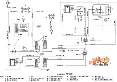 Dodge after heater and air conditioning system circuit