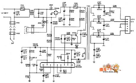 EGA monitor CTX-C146 power supply circuit