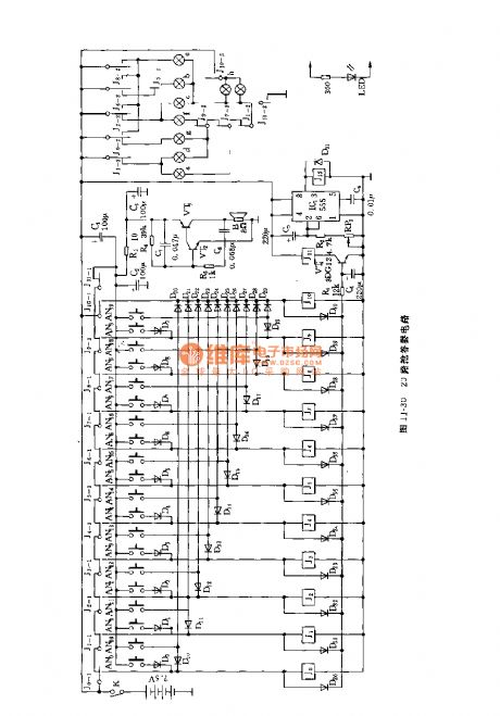 555 20-way answering device circuit