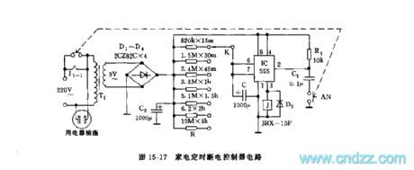 555 home appliance timing power-off controller circuit