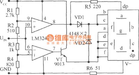 The LEV tester circuit of the resistor set high/low electric detecting threshold