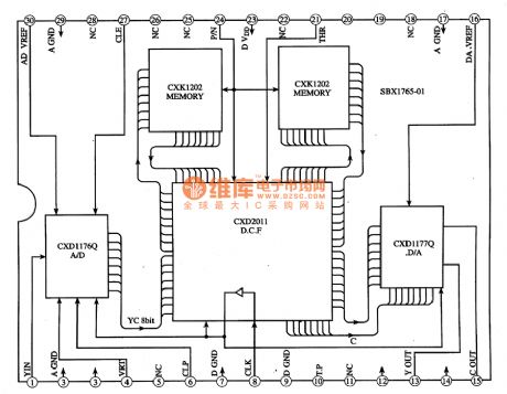 SBX1765-01--the integrated circuit of the thick film comb filter