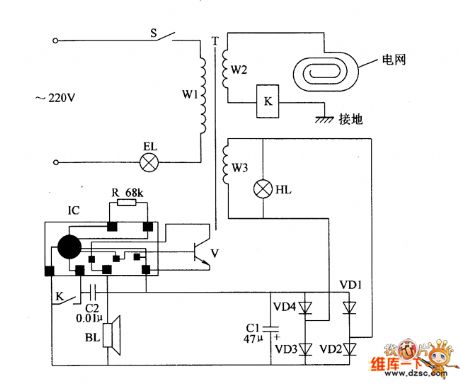 The electronic rodent repeller circuit diagram 4