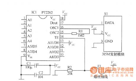 Wireless alarm circuit with multiple detection heads