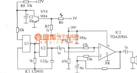 Audio monitoring system circuit