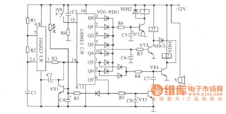 Oil furnace control circuit composed of the common integrated block