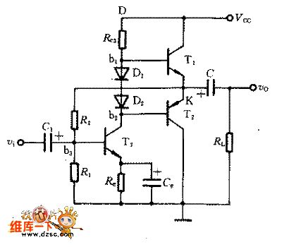 class AB dual-supply complementary symmetry circuit