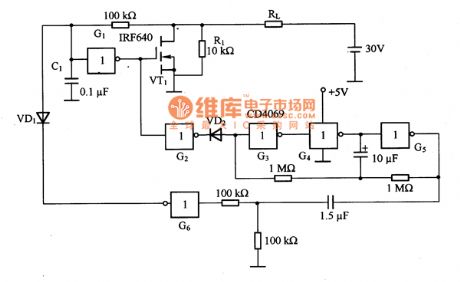 The current detection circuit formed by FET