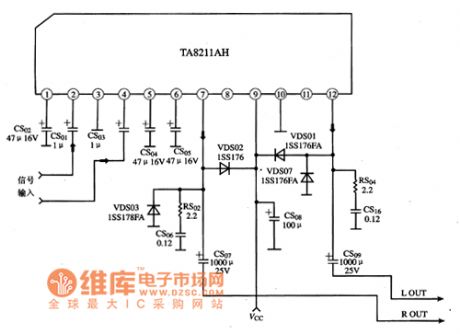 TA8211AH--the dual channel audio power amplifier integrated circuit