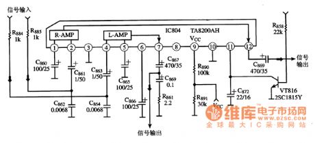 TA820OAH--the dual channel audio power amplifier integrated circuit