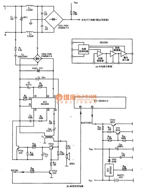 ML8204 electronic bell integrated circuit