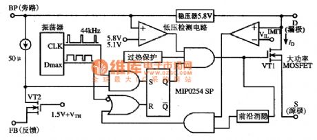 MIP0254SP micro-consumption single chip switch power supply integrated circuit