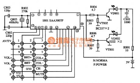 SAA3007P--the integrated circuit of single chip emitters