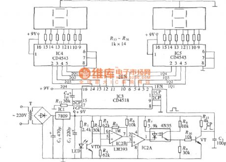 Digital Photoelectric Counter Circuit Diagram
