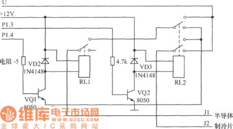The beverage temperature controller circuit of fast heating and cooling