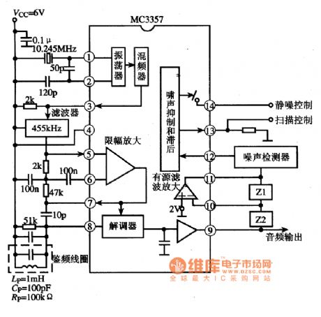 MC3357 small power frequency modulation intermediate frequency integrated circuit